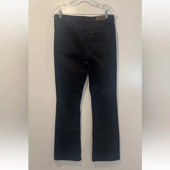 Lee Regular Fit Bootcut Mid Rise 5 Pocket Jeans Pants Black Womens 10 (1465) - Picture 6 of 9